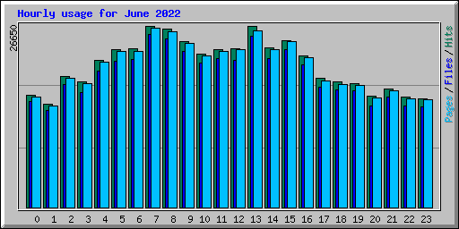 Hourly usage for June 2022