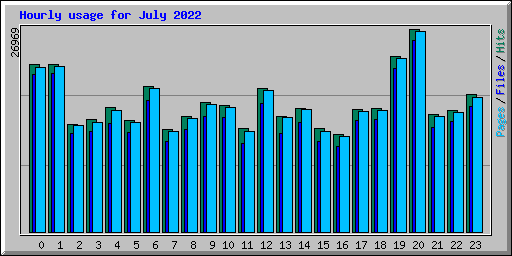 Hourly usage for July 2022
